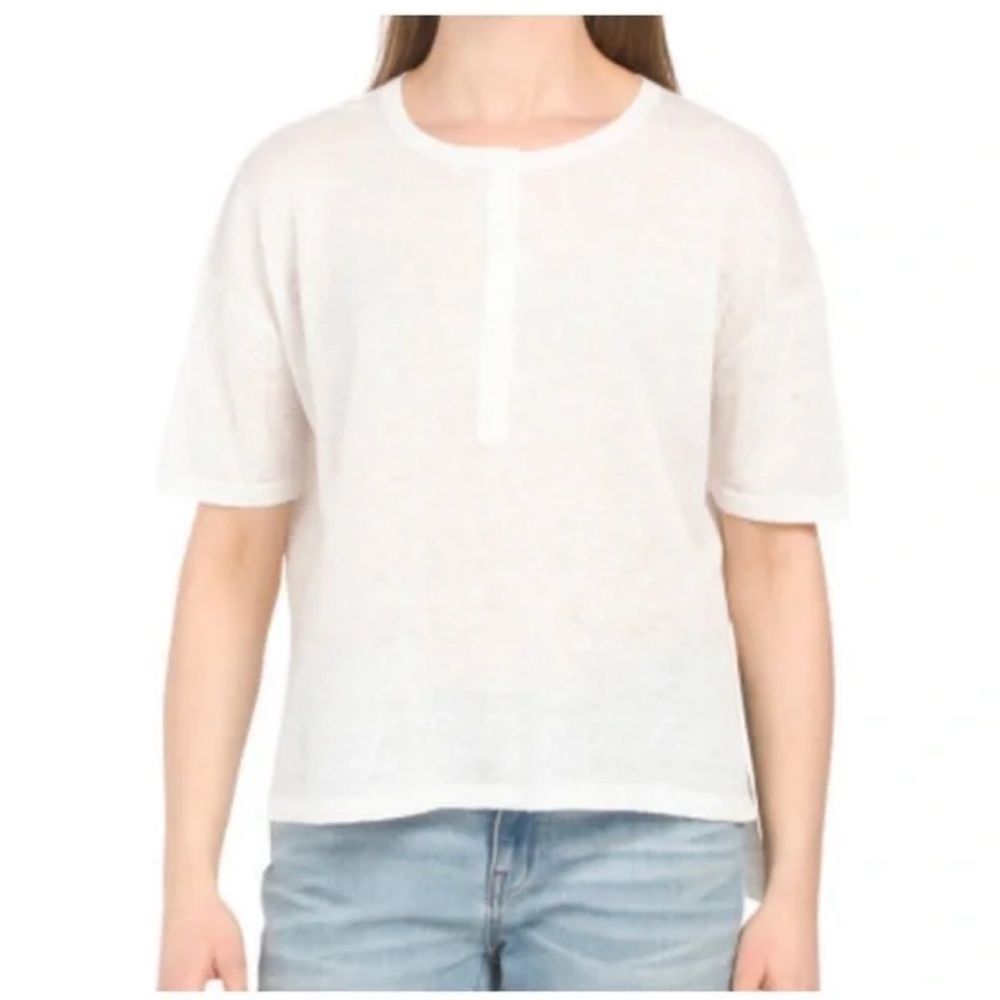 100% Linen Tee - Skull Cashmere